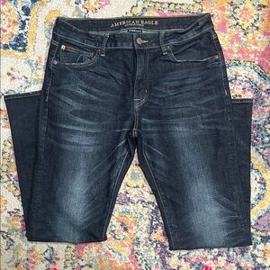American Eagle Outfitters Men's Dark Blue Straight 36 x 34
